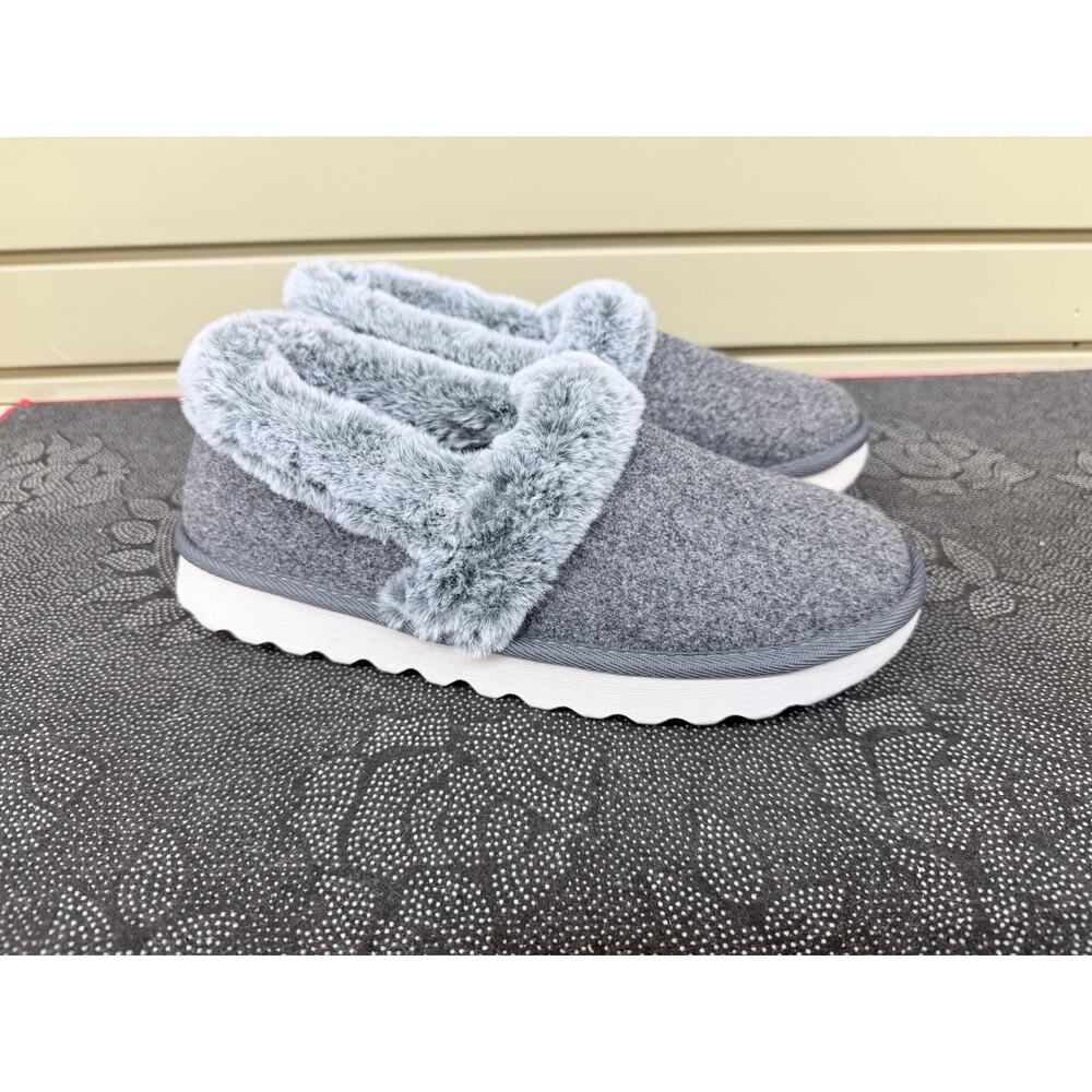 Skechers Cozy Up Frosty Snuggles Gray Slippers Women’s Size 9.5 - Picture 5 of 6